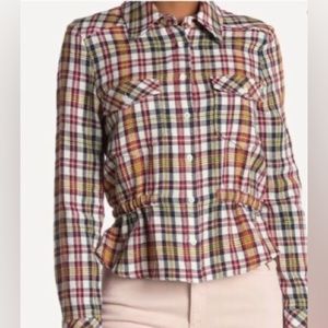 Veronica Beard Shania Plaid Button Down
